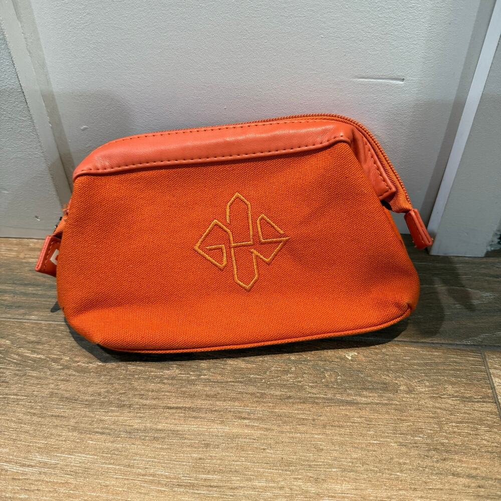 Ettinger London Amenity Pouch Makeup Bag In-flight Toiletry Orange